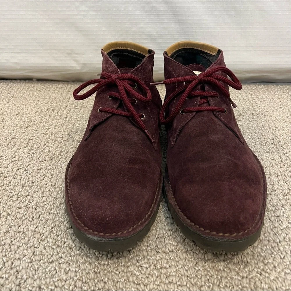 ANGELO NARDELLI Shoes Eggplant Suede Leather Chukka Lace Up Boots Shoe EU 43, 10